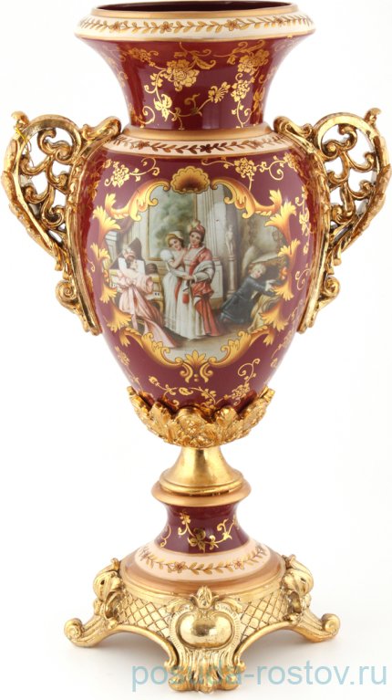 Ваза для цветов 62 см н/н бордовая / 253132