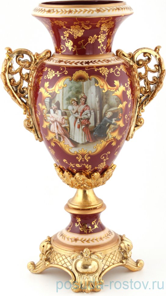 Ваза для цветов 62 см н/н бордовая / 253132 Ваза для цветов 62 см н/н бордовая / 253132