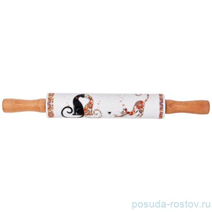 Скалка 43 х 5,4 см &quot;Парижские коты&quot; / 337307