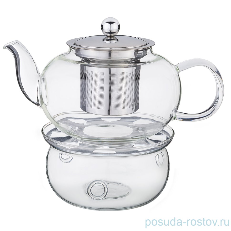 Заварочный чайник 800 мл с фильтром и подогревом "Agness"  / 195746
