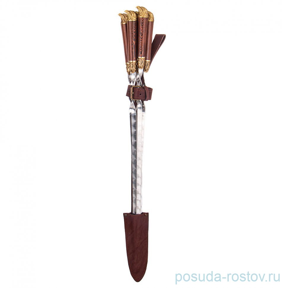 Набор шампуров 56 см 6 шт с лямкой "Сокол" / 298591