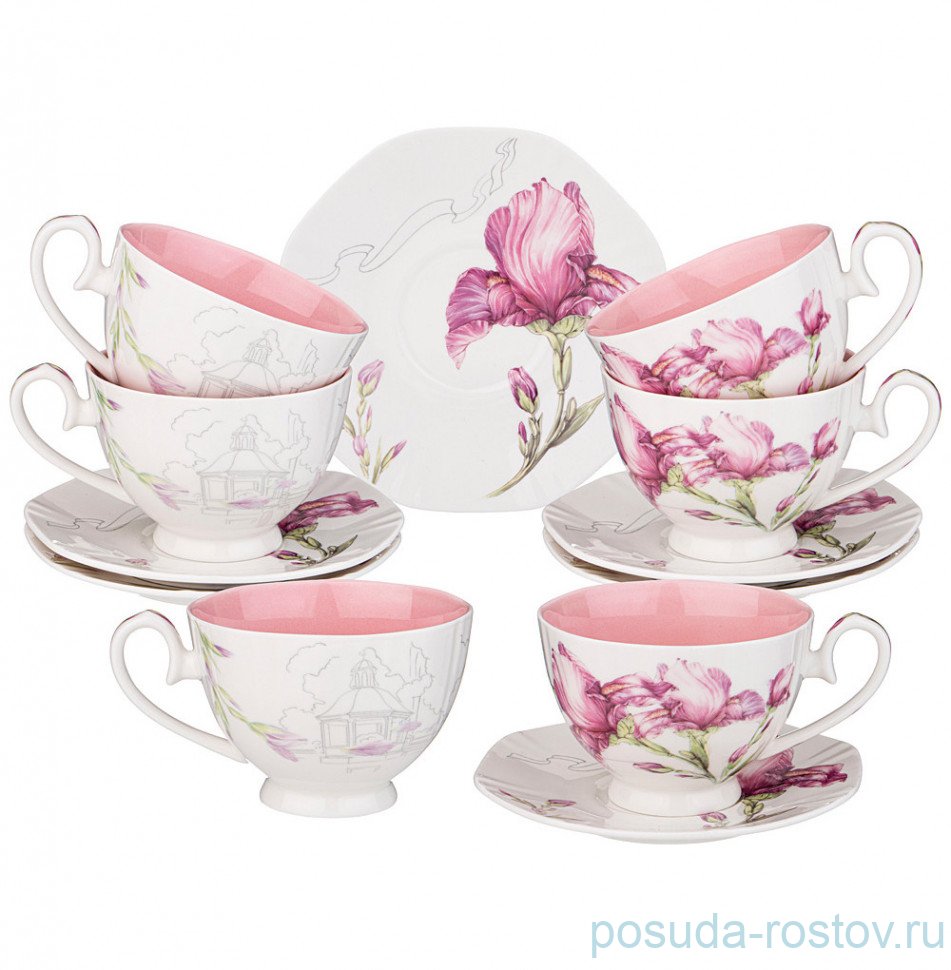 Набор чайных пар 240 мл 6 шт "Blossom /Ирис" / 323231