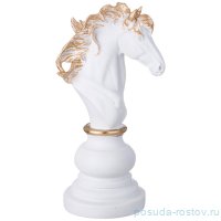 Шахматная фигурка 13,8 х 11 х *26 см белая &quot;Конь&quot; / 334464