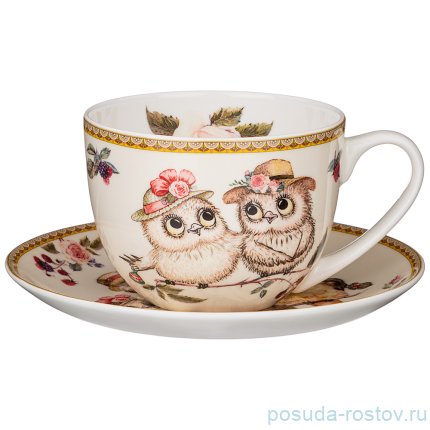 Чайная пара 300 мл 1 шт &quot;owls party&quot; / 252056