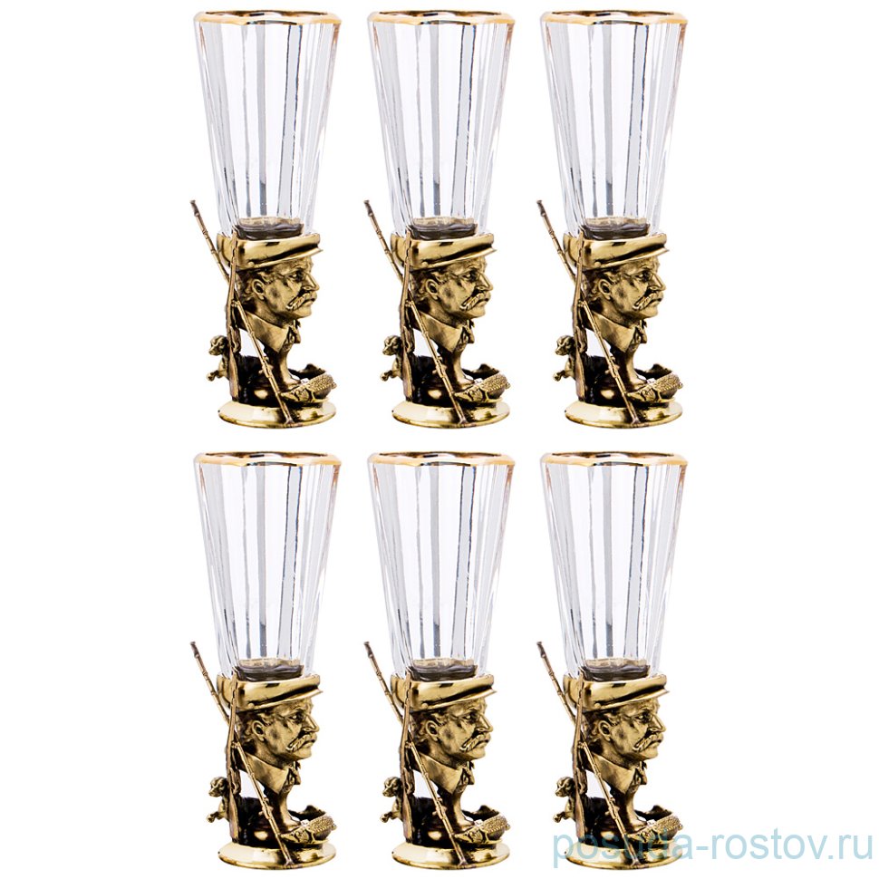 Рюмки 50 мл 6 шт "с охоты на рыбалку" / 268893