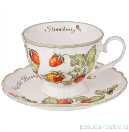 Чайный сервиз на 6 персон 14 предметов (без молочника) &quot;Strawberry&quot; / 303169