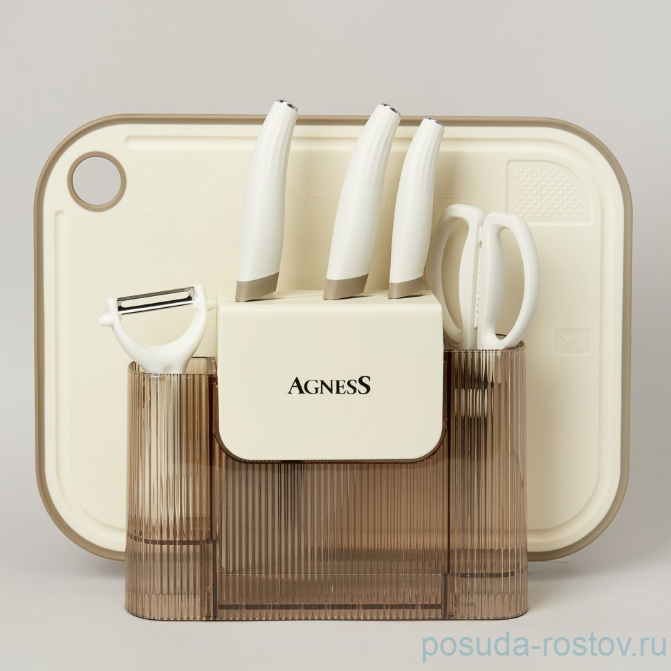 Набор кухонных предметов 7шт цвет айвори / 364309