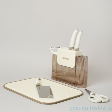Набор кухонных предметов 7шт цвет айвори / 364309