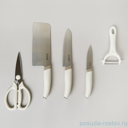 Набор кухонных предметов 7шт цвет айвори / 364309