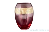 Ваза для цветов 22,5 см &quot;Золотой узор&quot; красная / 087362