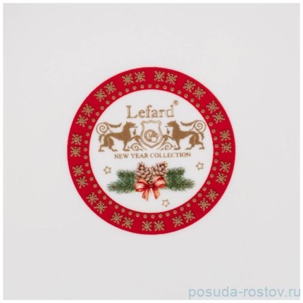 Тарелка 26 см красная &quot;С Новым годом! /Дед Мороз&quot; / 254418