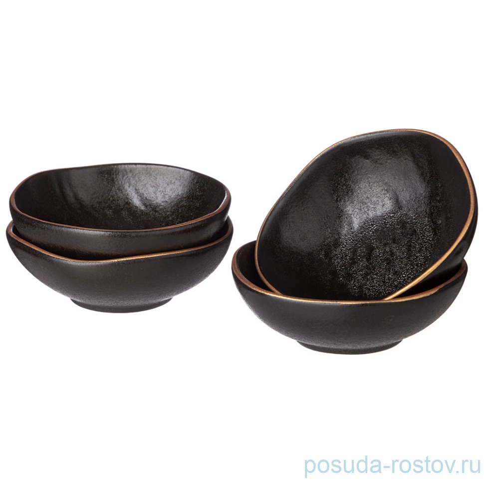 Набор салатников 8 см 4 шт "Midnight gold" / 275469