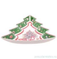 Блюдо 27,2 х 23,1 х 4,3 см Ёлка &quot;Christmas world /Green 2&quot; / 337827
