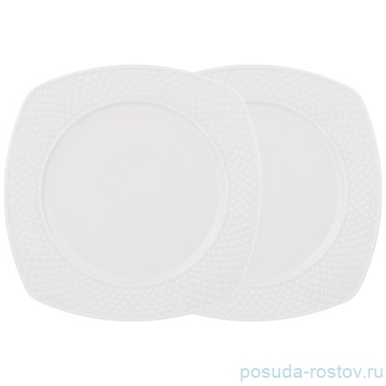 Набор тарелок 24,5 см 2 шт квадратные &quot;Диаманд&quot; / 230635