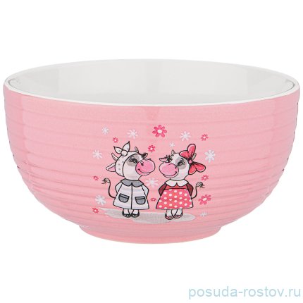 Салатник 650 мл &quot;Милая коровка /Розовый&quot; / 227186