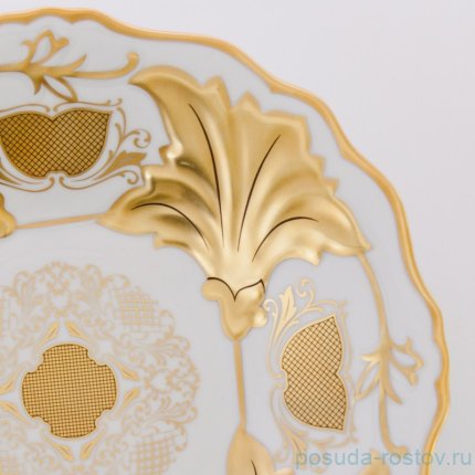 Блюдо 25 см круглое &quot;Ютта&quot; &quot;Веймар /Симфония /Золотая&quot; / 053825