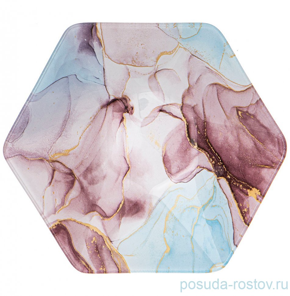 Салатник 20 см сиреневый "Marble" (6шт.) / 280292
