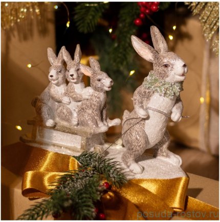 Статуэтка 24 х 8 х 16,5 см &quot;Крольчиха с крольчатами&quot;  / 378896