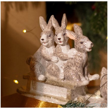 Статуэтка 24 х 8 х 16,5 см &quot;Крольчиха с крольчатами&quot;  / 378896