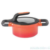 Кастрюля 16 см с крышкой 1,5 л &quot;Gem red&quot; / 162370
