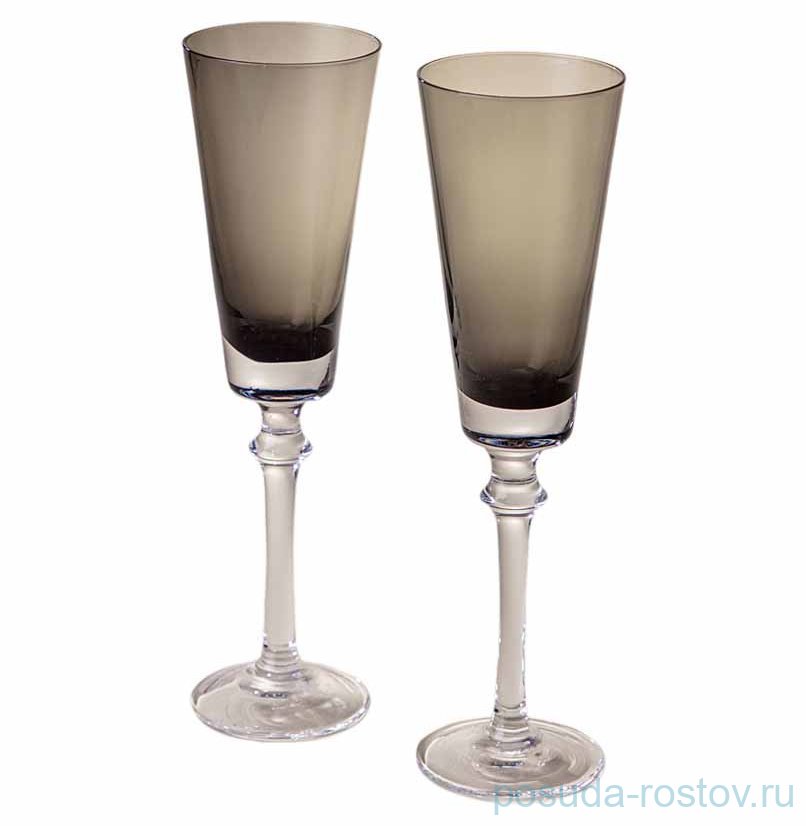 Бокалы для шампанского 230 мл 2 шт "Trendy grey" / 343540