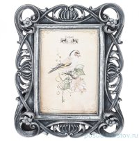 Фоторамка 17 х 22 х 2 см для фото 10 х 15 см &quot;Ажурная&quot; серебро чернёное с посеребрением / 314145