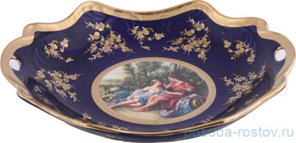 Блюдо 31 х 25 см &quot;Влюблённая пара /Кобальт&quot; / 193953
