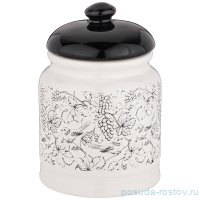 Банка для сыпучих продуктов 360 мл 8,5 х 12,5 см &quot;Black and white&quot; / 234808