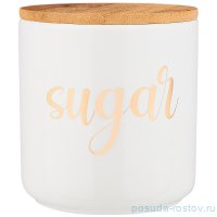 Банка для сыпучих продуктов 430 мл с бамбуковой крышкой 10 х 10 х 10,6 см Сахар / 255028