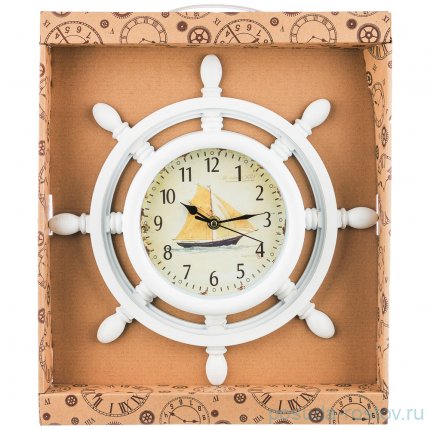 Часы настенные 33 см кварцевые &quot;SHIP WHEEL&quot; / 188003