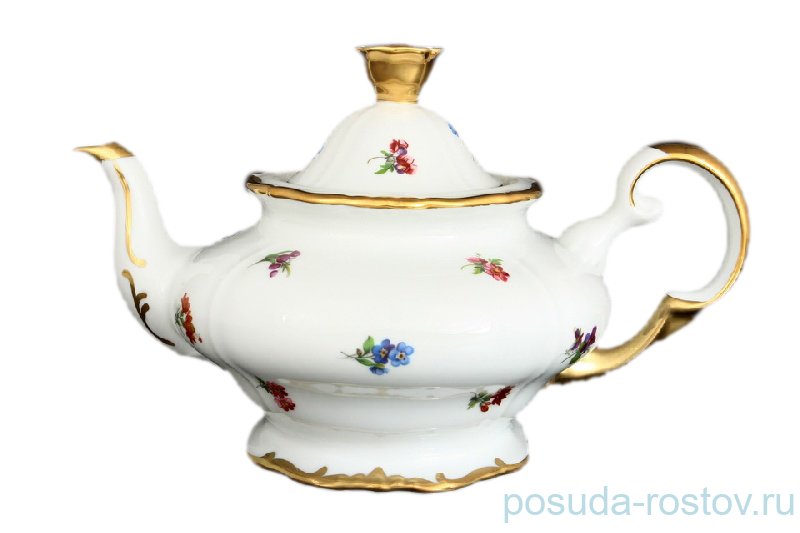 Заварочный чайник 1,2 л  Bohemia Porcelan Moritz Zdekauer 1810 s.r.o. "Анжелика 852 /Мелкие цветы" / 059834