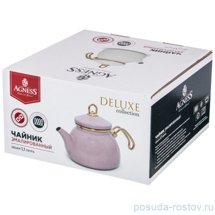 Чайник 1,1 л эмалированный белый &quot;Agness /Deluxe&quot; / 220889