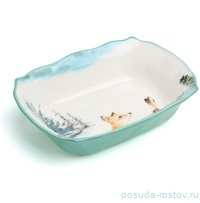 Блюдо 20 х 14,5 х 5,5 см прямоугольное &quot;Лесная сказка /В зимнем лесу&quot; / 379280