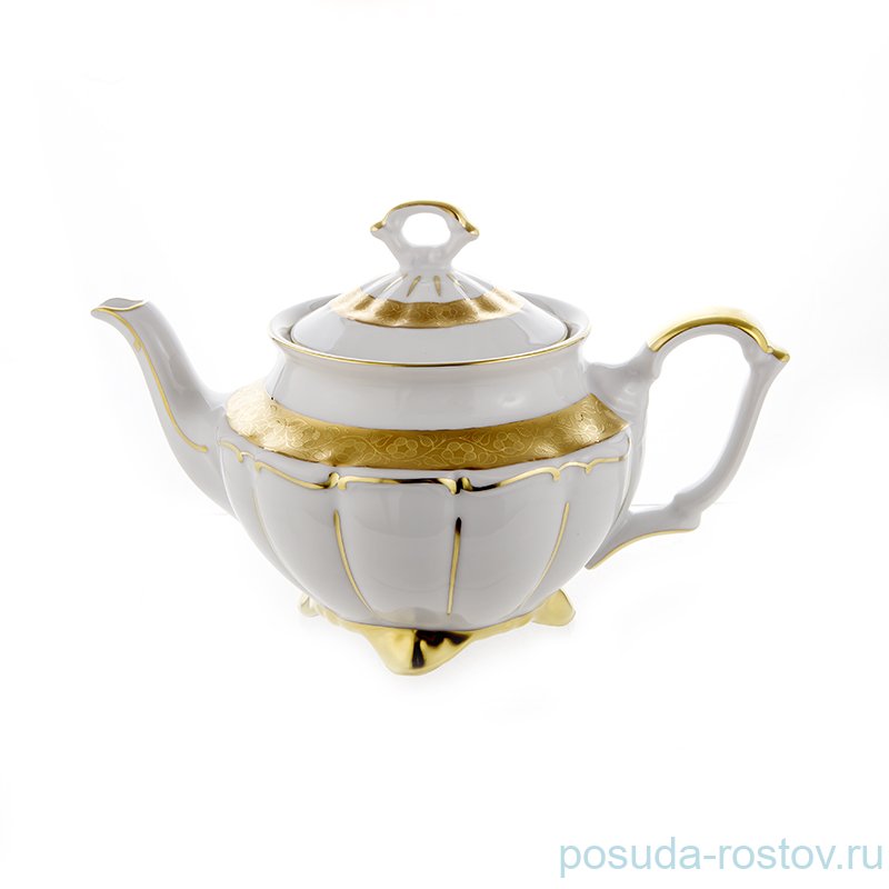 Заварочный чайник 1 л Bavarian Porcelain "Мария-Тереза /Золотая матовая лента" / 105197 Заварочный чайник 1 л Bavarian Porcelain "Мария-Тереза /Золотая матовая лента" / 105197