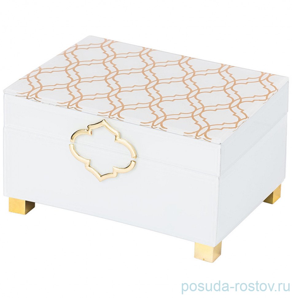 Шкатулка 18 х 13 х 10 см н/н белая / 292830 Шкатулка 18 х 13 х 10 см н/н белая / 292830