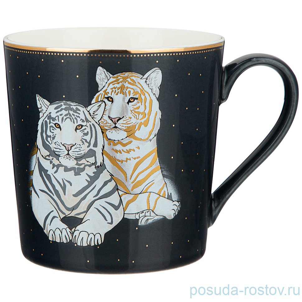 Кружка 400 мл серая "Top style" / 263814