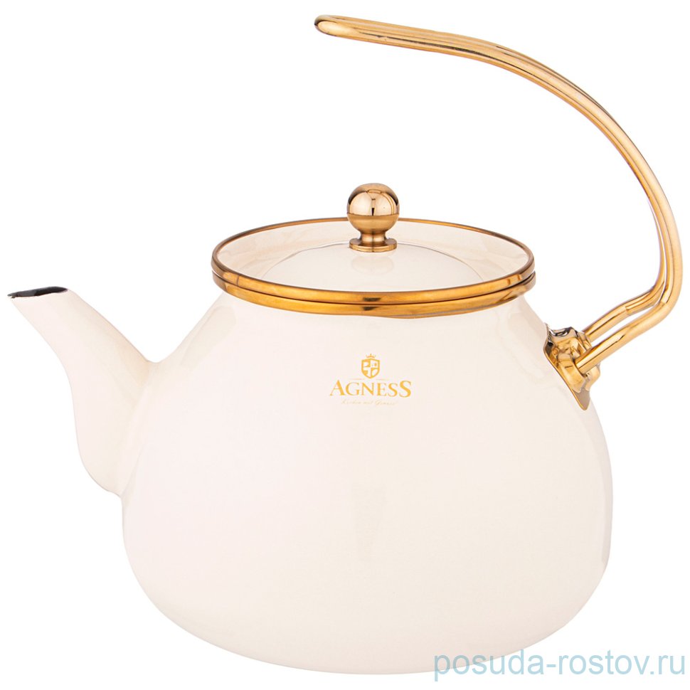 Чайник 3 л эмалированный белый "Agness /Тюдор" / 229573 Чайник 3 л эмалированный белый "Agness /Тюдор" / 229573