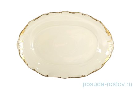 Блюдо 36 см овальное &quot;Анжелика /Золотая отводка /СК / 166563