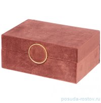 Шкатулка 18 х 12 х 8 см коричневая &quot;Велюр&quot; / 292839