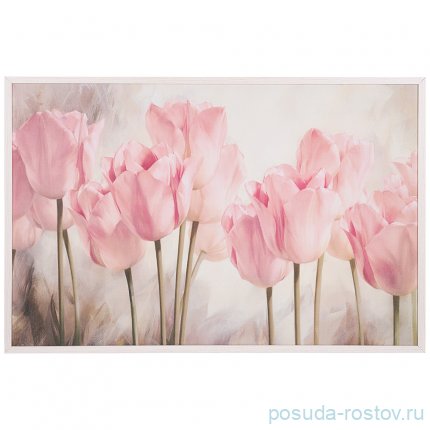 Панно 60 х 90 см &quot;Тюльпаны&quot; /рамка белая / 262095