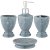 Набор для ванной комнаты 4 предмета (дозатор для мыла, мыльница, стакан для зубных щёток, стакан) / 332228