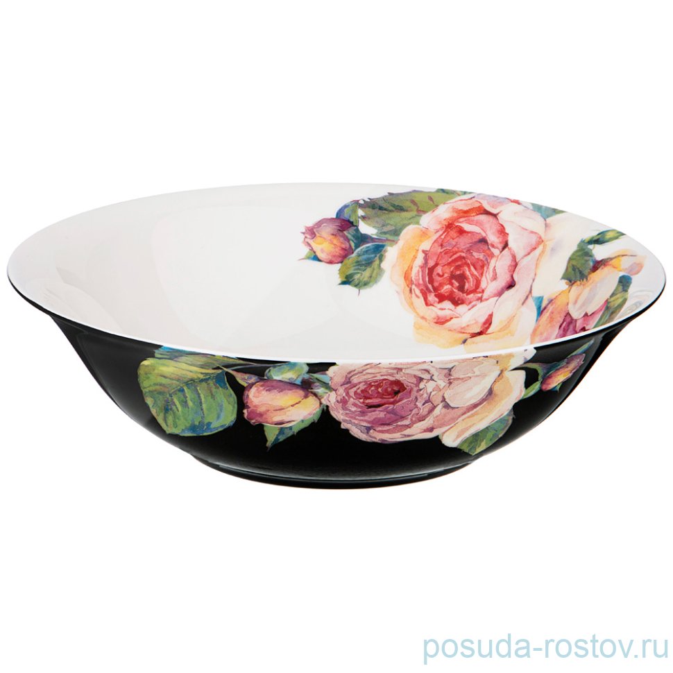 Салатник 23 см чёрный "Винтаж" / 227309