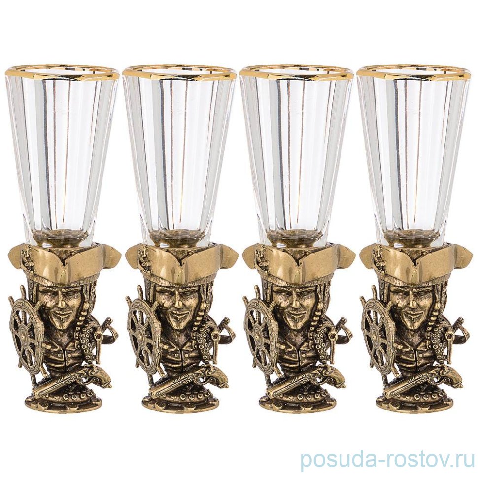 Рюмки 50 мл 4 шт "пират" / 274825