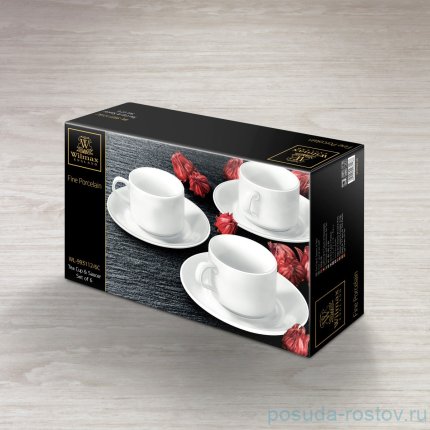 Набор чайных пар 215 мл 6 шт &quot;Ilona&quot; / 260732