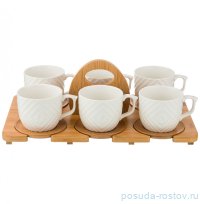 Набор чайных пар 300 мл на 6 персон 12 предметов на подставке &quot;Native&quot; / 209654