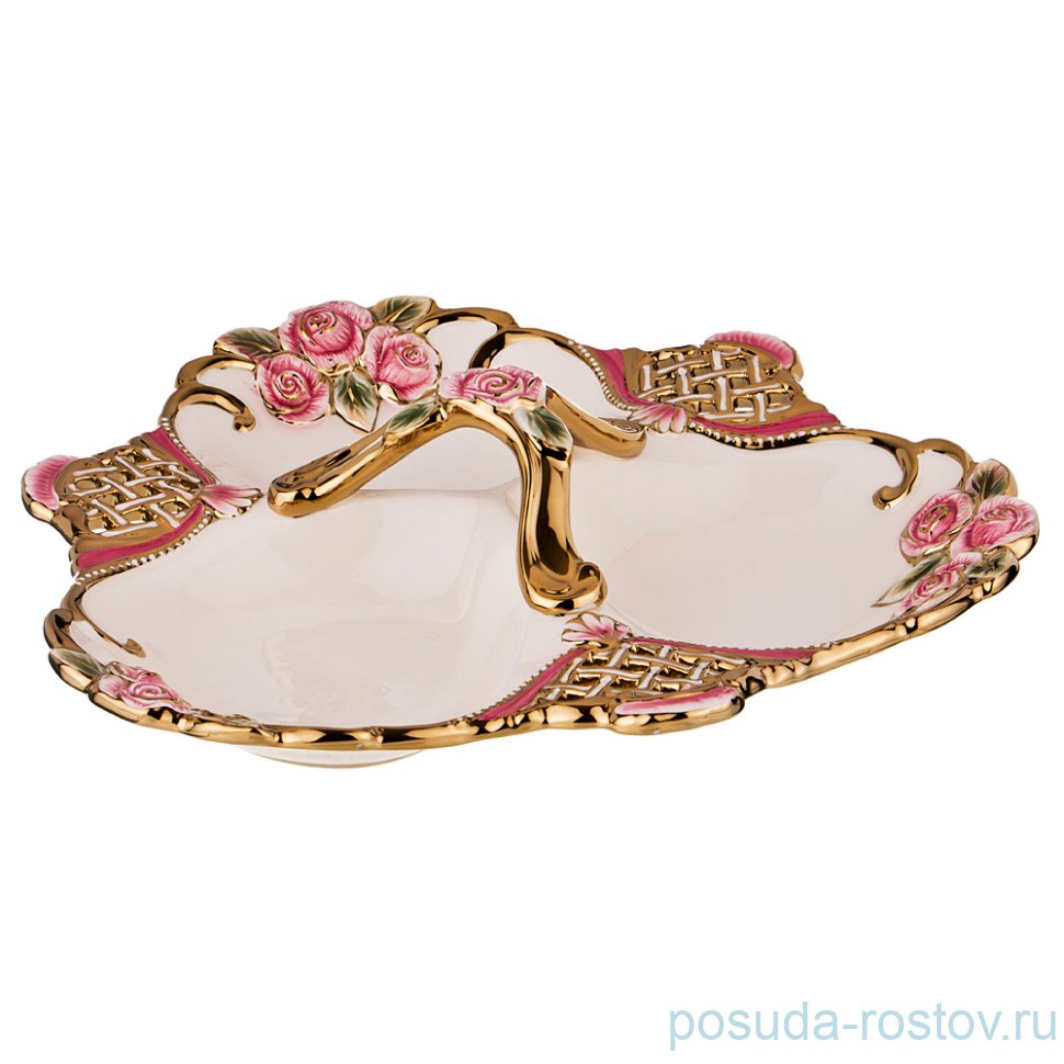 Менажница 36 х 36 х 10 см "Розы и стразы" / 190868