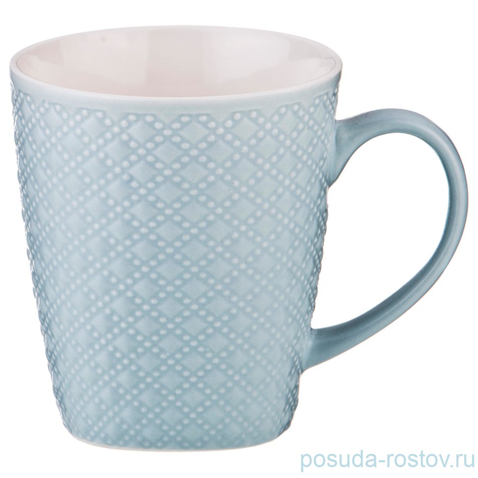 Кружка 250 мл "Ромбы /Серо-голубая"  / 193681
