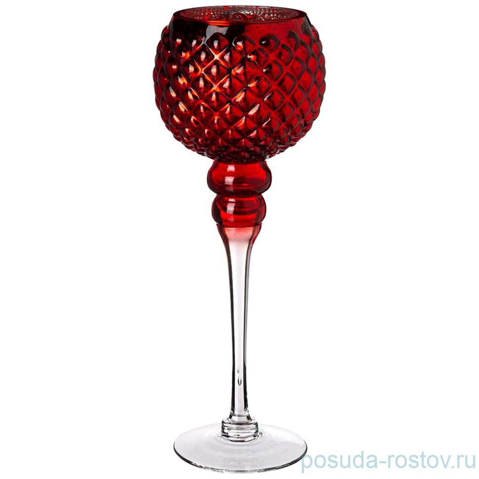 Подсвечник 10 х 35 см красный / 268352 Подсвечник 10 х 35 см красный / 268352