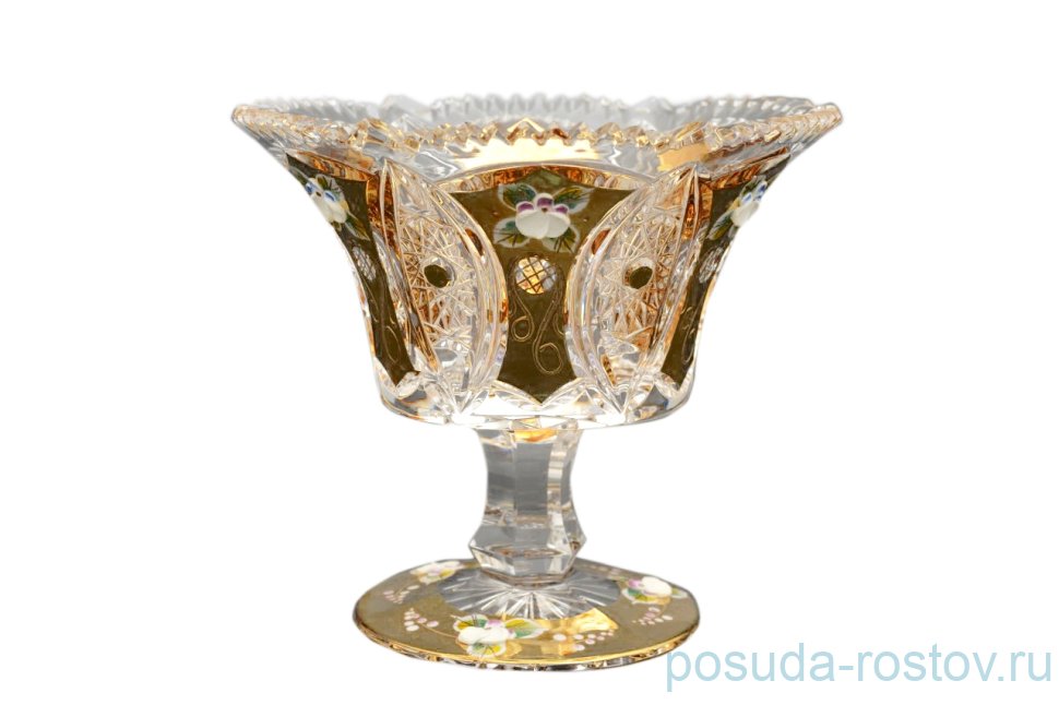 Вазочка 15 cм н/н "Хрусталь с золотом" / 011756
