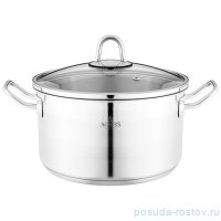 Кастрюля 22 x 12 см со стеклянной крышкой 4,2 л agness / 339525